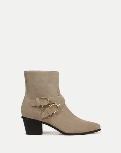 Veronica Beard Ashby Western Ankle Boot In Neutral