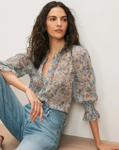 Veronica Beard Ashlynn Floral Blouse