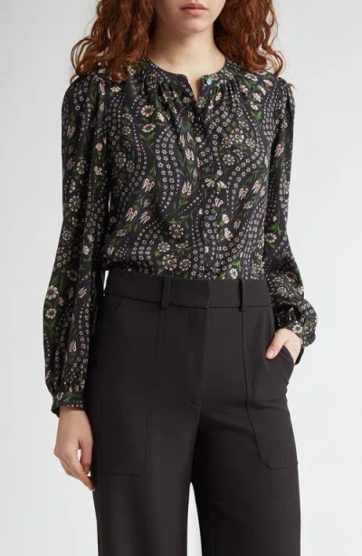 VERONICA BEARD VERONICA BEARD ASHLYNN FLORAL STRETCH SILK TOP