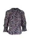 Veronica Beard Ashlynn Paisley-print Blouse In Multi