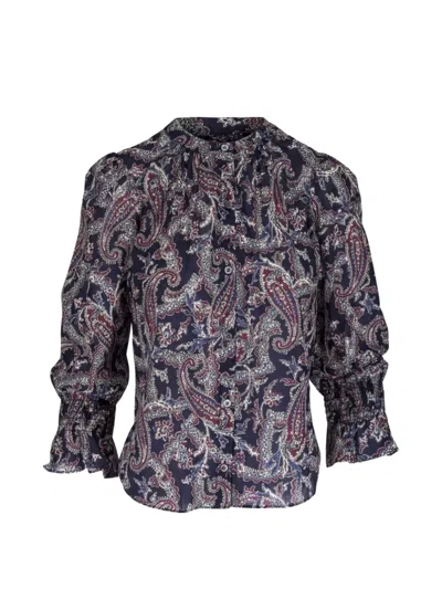 Veronica Beard Ashlynn Paisley-print Blouse In Multi