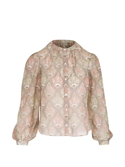 Veronica Beard Ashlynn Puff-sleeve Blouse In Neutral