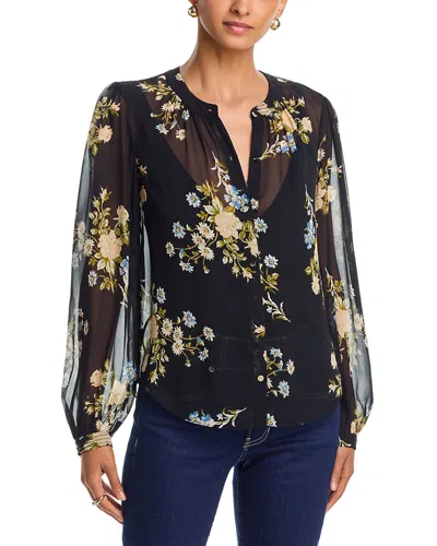 Veronica Beard Ashlynn Silk Blouse In Black