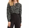 Veronica Beard Ashlynn Silk Blouse In Black Multi