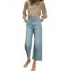 Veronica Beard Taylor High Rise Cropped Wide Leg Jeans In Big Splash In Blue
