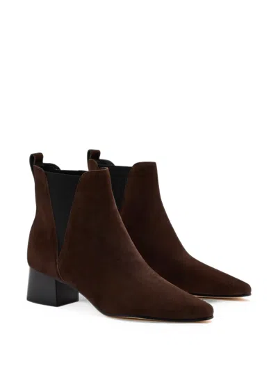 Veronica Beard Astra Suede Chelsea Boots In Animal Print