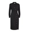Veronica Beard Asymmetric Wright Shirt Midi Dress In Black