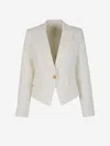 Veronica Beard Linen-blend Hosanna Dickey Blazer In Beige