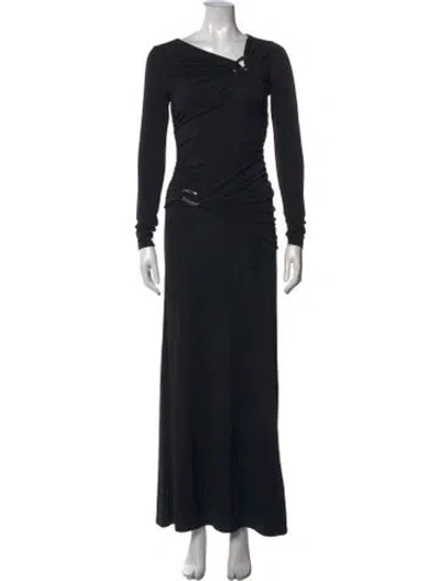 Pre-owned Veronica Beard Asymmetrical Long Dress In Black