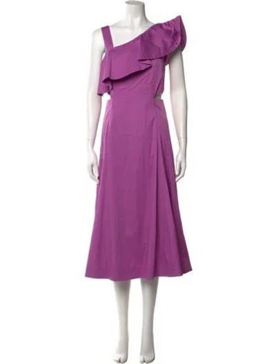 Pre-owned Veronica Beard Asymmetrical Long Dress In Purple
