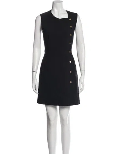 Pre-owned Veronica Beard Asymmetrical Mini Dress In Blue