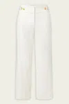 Veronica Beard Aubrie Linen Pant In Off-white In White
