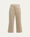 Veronica Beard Aubrie Linen Pant In Khaki Melange In Neutral