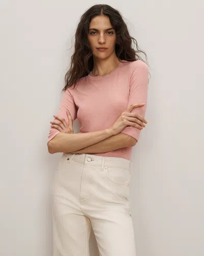 Veronica Beard Auclair Knit T-shirt In Pink