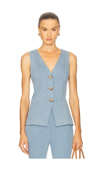 Veronica Beard Avalina Vest In Blue