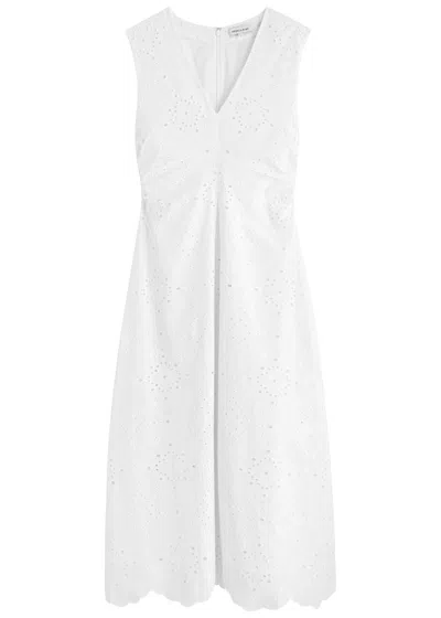 Veronica Beard Aven Broderie Anglaise Cotton Midi Dress