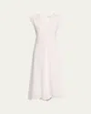 Veronica Beard Aven Eyelet A-line Midi Dress In White