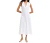 Veronica Beard Aven Cotton Eyelet Handkerchief Hem Dress
