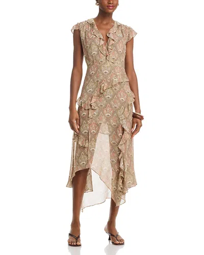 Veronica Beard Avenel Cap Sleeve Dress In Brown