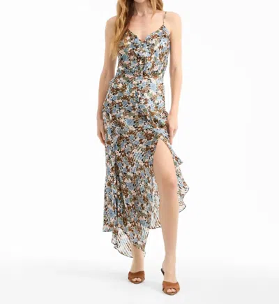 VERONICA BEARD AVENEL MIDI DRESS IN LAKE MIST MULTI