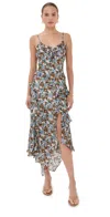 Veronica Beard Avenal Floral-print Silk Midi Dress In Multi