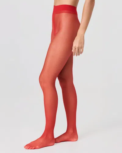 Veronica Beard Avery Sheer Tights In Red