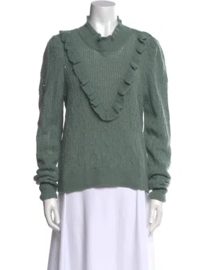 Pre-owned Veronica Beard Baby Alpaca Cowl Neck Sweater W/ Tags In Blue