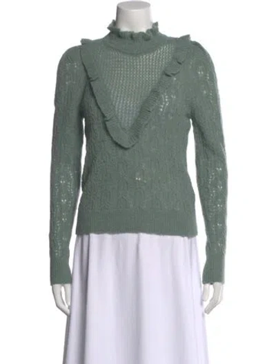 Pre-owned Veronica Beard Baby Alpaca Turtleneck Sweater W/ Tags In Green