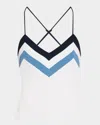 Veronica Beard Baez Stripe Knit Tank Top