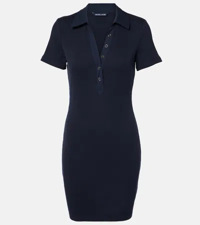 Veronica Beard Bailey Cotton-blend Polo Dress In Blue
