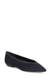 Veronica Beard Bancroft Pointed Toe Flat In Blue