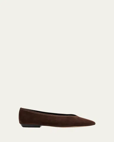 VERONICA BEARD BANCROFT SUEDE BALLERINA FLATS