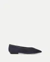 Veronica Beard Bancroft Suede Flat In Blue