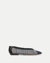 Veronica Beard Bancroft Woven Leather Flat In Multi