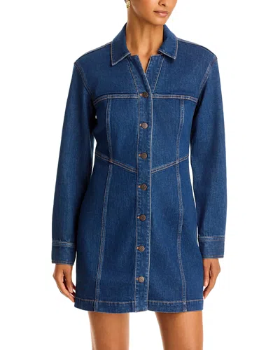 Veronica Beard Bandera Denim Mini Dress In Blue