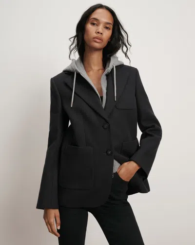 Veronica Beard Bankes Oversized Dickey Jacket In Blue