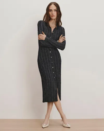 Veronica Beard Barrett Plaid Midi Dress In Black