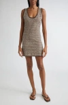 Veronica Beard Basette Sleeveless Tweed Dress In Gray