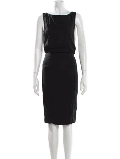 Pre-owned Veronica Beard Bateau Neckline Knee-length Dress In Gray