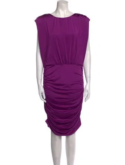 Pre-owned Veronica Beard Bateau Neckline Knee-length Dress In Purple