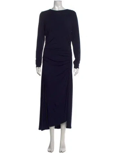 Pre-owned Veronica Beard Bateau Neckline Long Dress In Black