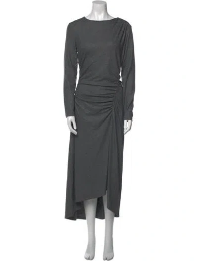 Pre-owned Veronica Beard Bateau Neckline Midi Length Dress W/ Tags In Gray