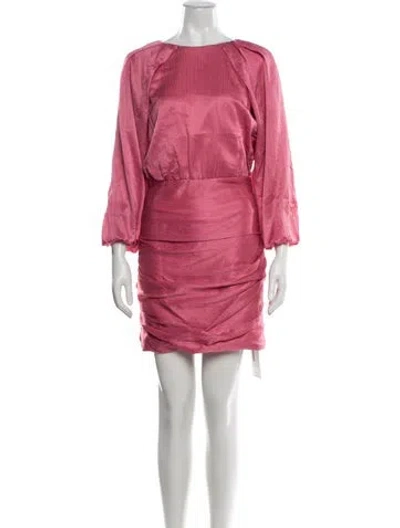 Pre-owned Veronica Beard Bateau Neckline Mini Dress In Pink