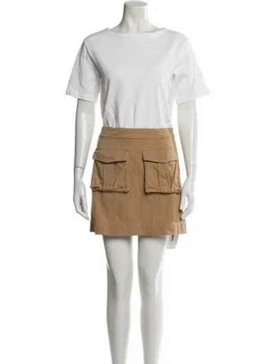 Pre-owned Veronica Beard Bateau Neckline Mini Dress In White