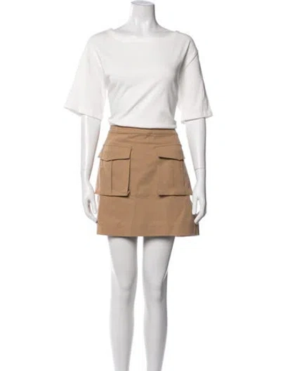 Pre-owned Veronica Beard Bateau Neckline Mini Dress In White