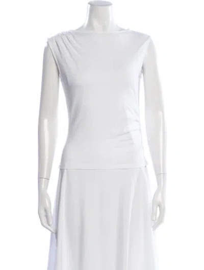 Pre-owned Veronica Beard Bateau Neckline Sleeveless Top In Neutral