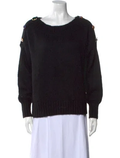 Pre-owned Veronica Beard Bateau Neckline Sweater In Black