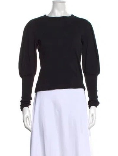 Pre-owned Veronica Beard Bateau Neckline Sweater In Black