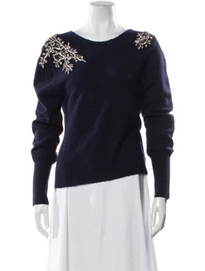 Pre-owned Veronica Beard Bateau Neckline Sweater In Blue