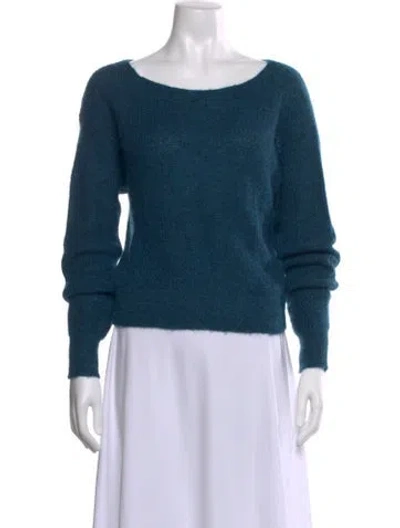 Pre-owned Veronica Beard Bateau Neckline Sweater In Blue